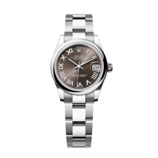【Super Clone】RLX Datejust m278240-0015/0016 31mm  Dark Grey Roman Domed Bezel Oyster Oystersteel