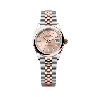 【Super Clone】RLX Lady-Datejust 28mm  279161 Rose Stick Dial, Two Tone Stainless Steel & 18K Rose Gold Oyster Bracelet Women's Watch