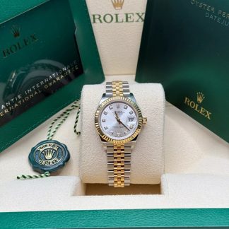 【Super Clone】RLX Lady-Datejust 28mm 279173 Silver Diamond Dial Oyster Bracelet