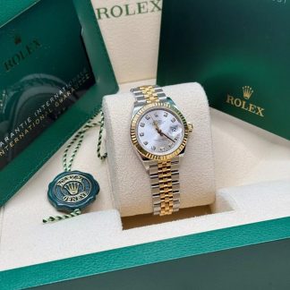 【Super Clone】RLX Lady-Datejust 28mm 279173 Silver Diamond Dial Oyster Bracelet