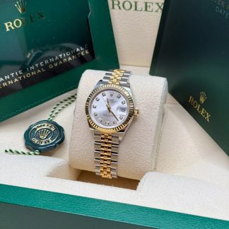 【Super Clone】RLX Lady-Datejust 28mm 279173 Silver Diamond Dial Oyster Bracelet