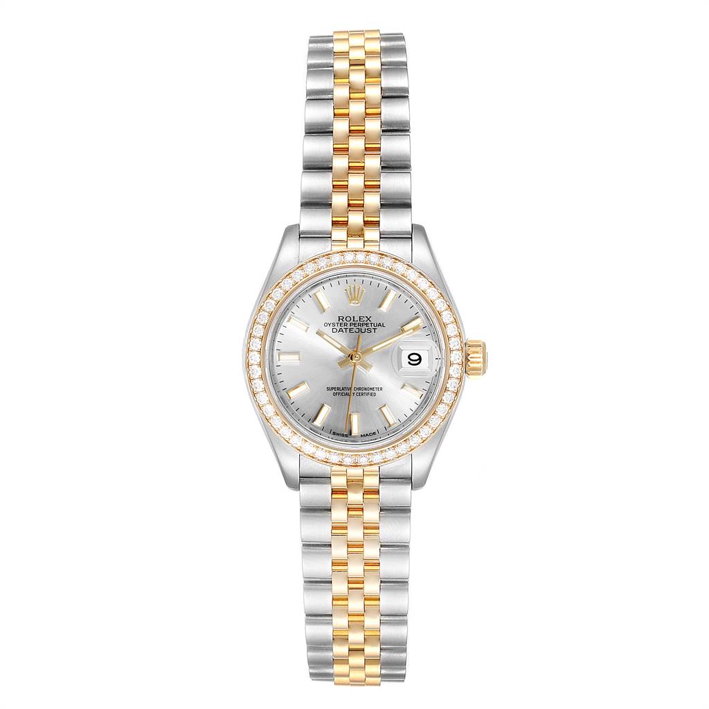 【Super Clone】RLX Lady-Datejust 28mm 279383RBR Silver Dial Yellow Rolesor Oyster Bracelet