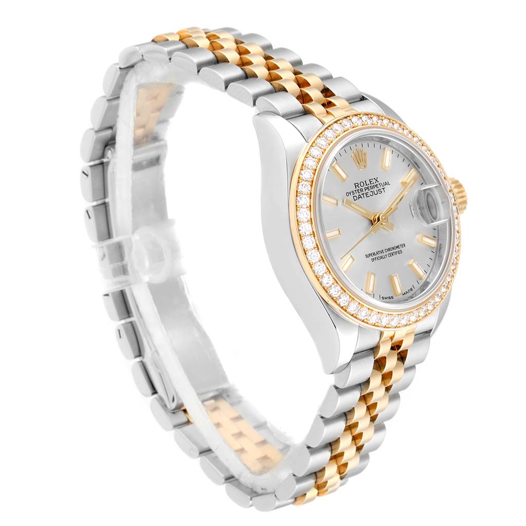 【Super Clone】RLX Lady-Datejust 28mm 279383RBR Silver Dial Yellow Rolesor Oyster Bracelet