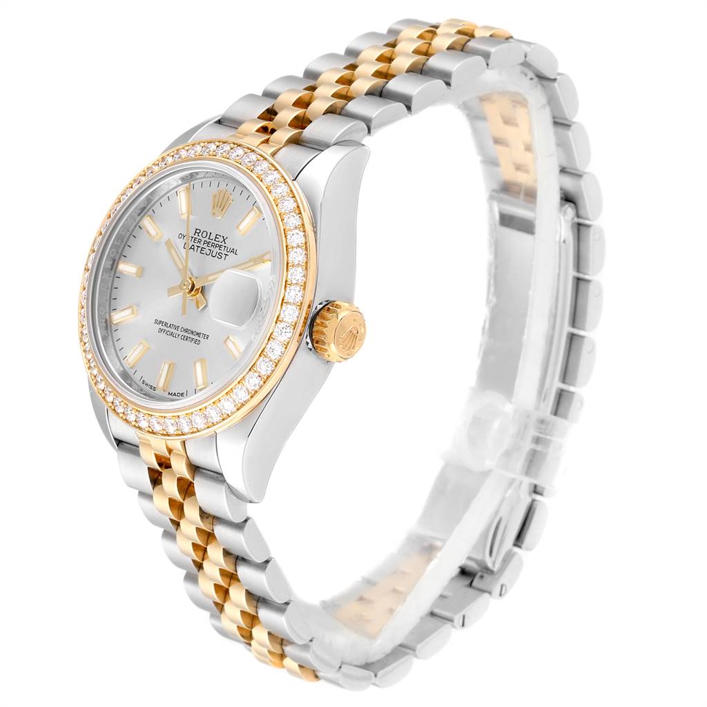 【Super Clone】RLX Lady-Datejust 28mm 279383RBR Silver Dial Yellow Rolesor Oyster Bracelet