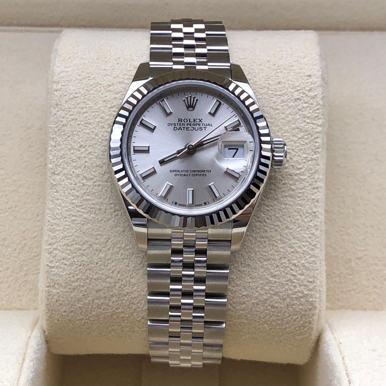 【Super Clone】RLX Lady-Datejust 28mm 279174 Silver Dial Oyster Bracelet