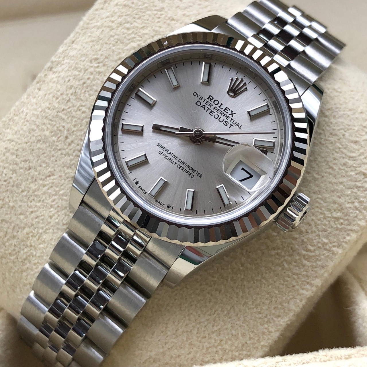 【Super Clone】RLX Lady-Datejust 28mm 279174 Silver Dial Oyster Bracelet
