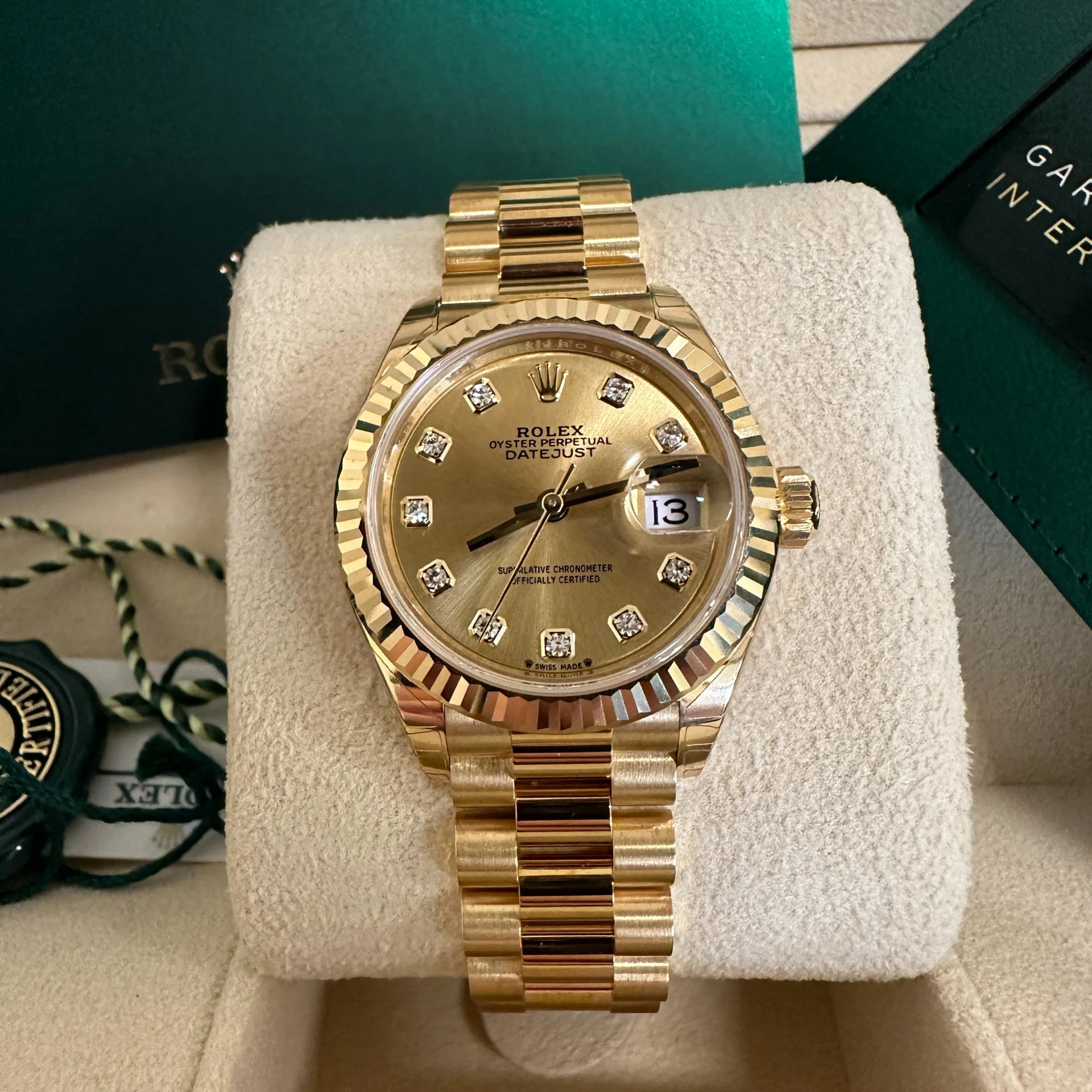 【Super Clone】RLX Lady-Datejust 28mm 279178 Champagne Diamonds Dial