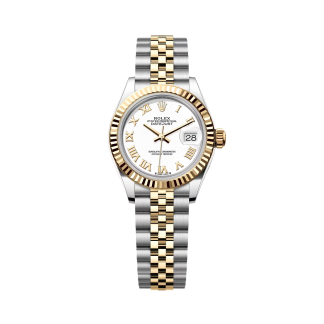 【Super Clone】RLX Lady-Datejust 28mm 279173 White Roman Dial Oyster Bracele