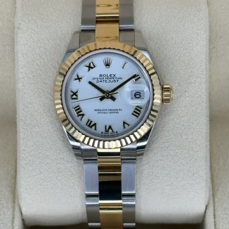 【Super Clone】RLX Lady-Datejust 28mm 279173 White Roman Dial Oyster Bracele