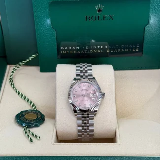 【Super Clone】RLX Lady-Datejust 28mm 279174 Pink Diamond Dial Oyster Bracelet