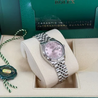 【Super Clone】RLX Lady-Datejust 28mm 279174 Pink Diamond Dial Oyster Bracelet