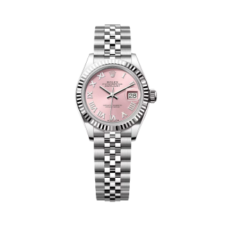 【Super Clone】RLX Lady-Datejust 28mm 279174 Pink Roman Dial Oyster Bracelet
