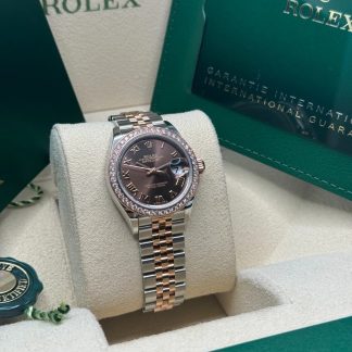 【Super Clone】RLX Lady-Datejust 28mm 279381RBR Chocolate Roman Dial Oyster Bracelet