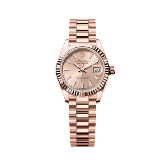 【Super Clone】RLX Lady-Datejust 28mm 279175 Rose Dial President Everose Gold