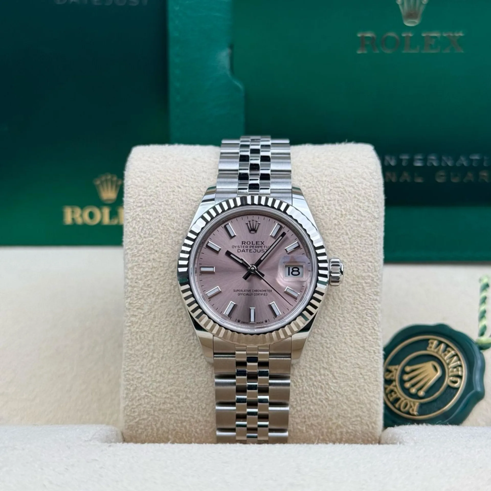 【Super Clone】RLX Lady-Datejust 28mm 279174 Pink Dial Oyster Bracelet