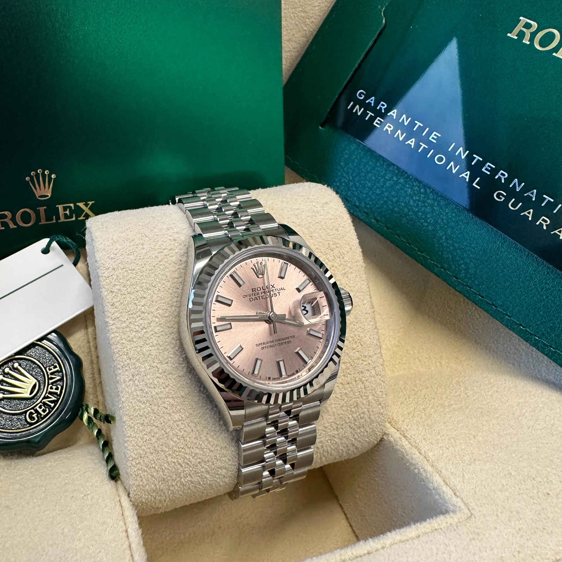 【Super Clone】RLX Lady-Datejust 28mm 279174 Pink Dial Oyster Bracelet