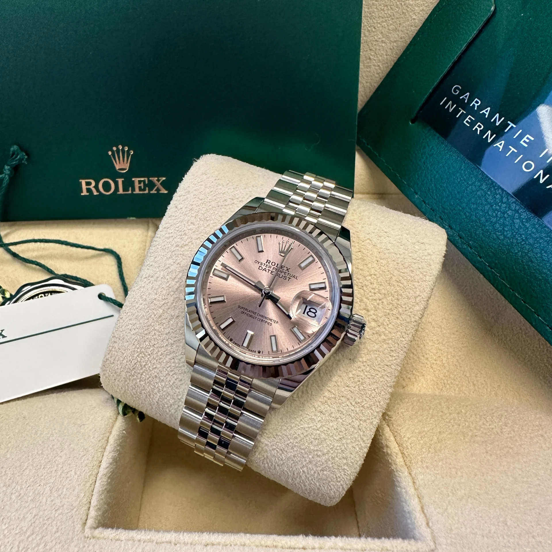 【Super Clone】RLX Lady-Datejust 28mm 279174 Pink Dial Oyster Bracelet