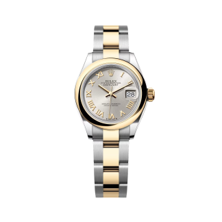 【Super Clone】RLX Lady-Datejust 28mm  279163 Silver Roman Dial Oyster Bracelet
