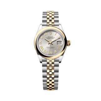 【Super Clone】RLX Lady-Datejust 28mm  279163 Silver Roman Dial Oyster Bracelet