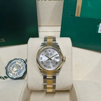 【Super Clone】RLX Lady-Datejust 28mm  279163 Silver Roman Dial Oyster Bracelet