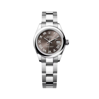 【Super Clone】RLX Lady-Datejust 28mm  m279160 Oyster Perpetual Dark Grey Dial Oyster Bracelet