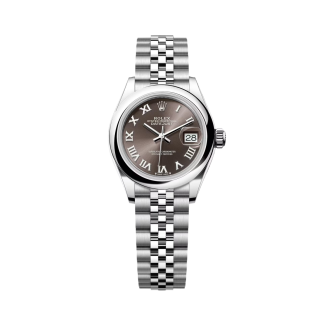 【Super Clone】RLX Lady-Datejust 28mm  m279160 Oyster Perpetual Dark Grey Dial Oyster Bracelet
