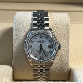 【Super Clone】RLX Lady-Datejust 28mm 279384RBR White Mother-of-Pearl Dial Oyster Bracelet