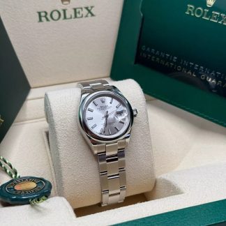【Super Clone】RLX Lady-Datejust 28mm  m279160 Oyster Perpetual Silver Dial Oyster Bracelet