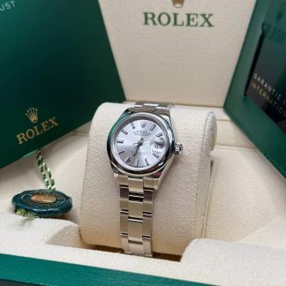 【Super Clone】RLX Lady-Datejust 28mm  m279160 Oyster Perpetual Silver Dial Oyster Bracelet
