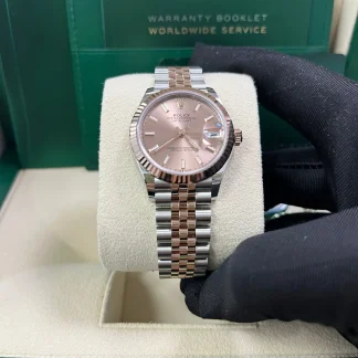 【Super Clone】RLX Lady-Datejust 28mm 279171 Sundust Index Oyster Stainless Steel and Rose Gold