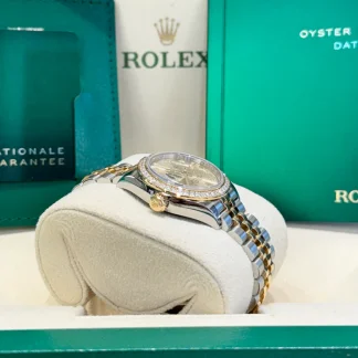 【Super Clone】RLX Lady-Datejust 28mm 279383RBR Champagne Diamond Dial Yellow Rolesor Oyster Bracelet
