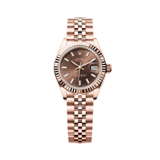 【Super Clone】RLX Lady-Datejust 28mm 279175 Chocolate Dial President Everose Gold