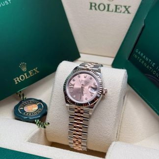 【Super Clone】RLX Lady-Datejust 28mm 279171 Rose-colour Diamond Set Oyster Stainless Steel and Rose Gold