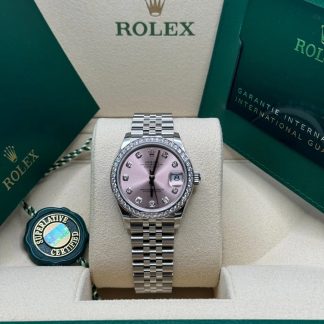 【Super Clone】RLX Lady-Datejust 28mm 279384RBR Pink Dial Oyster Bracelet