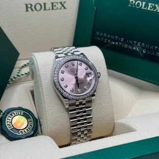 【Super Clone】RLX Lady-Datejust 28mm 279384RBR Pink Dial Oyster Bracelet