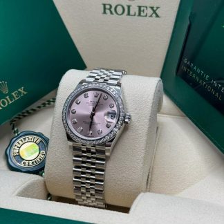 【Super Clone】RLX Lady-Datejust 28mm 279384RBR Pink Dial Oyster Bracelet