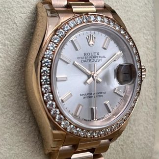 【Super Clone】RLX  Lady-Datejust 28mm 279135RBR Rose Dial Jubilee Bracelet