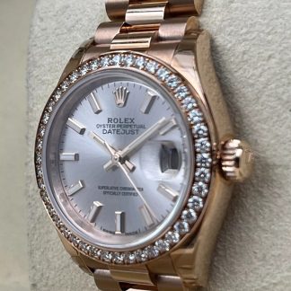 【Super Clone】RLX  Lady-Datejust 28mm 279135RBR Rose Dial Jubilee Bracelet