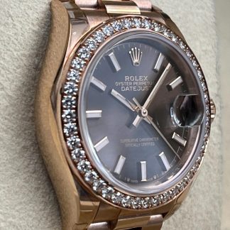【Super Clone】RLX  Lady-Datejust 28mm 279135RBR Chocolate Dial Jubilee Bracelet