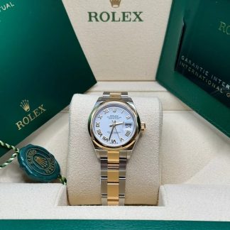 【Super Clone】RLX Lady-Datejust 28mm  279163 White Roman Dial Oyster Bracelet