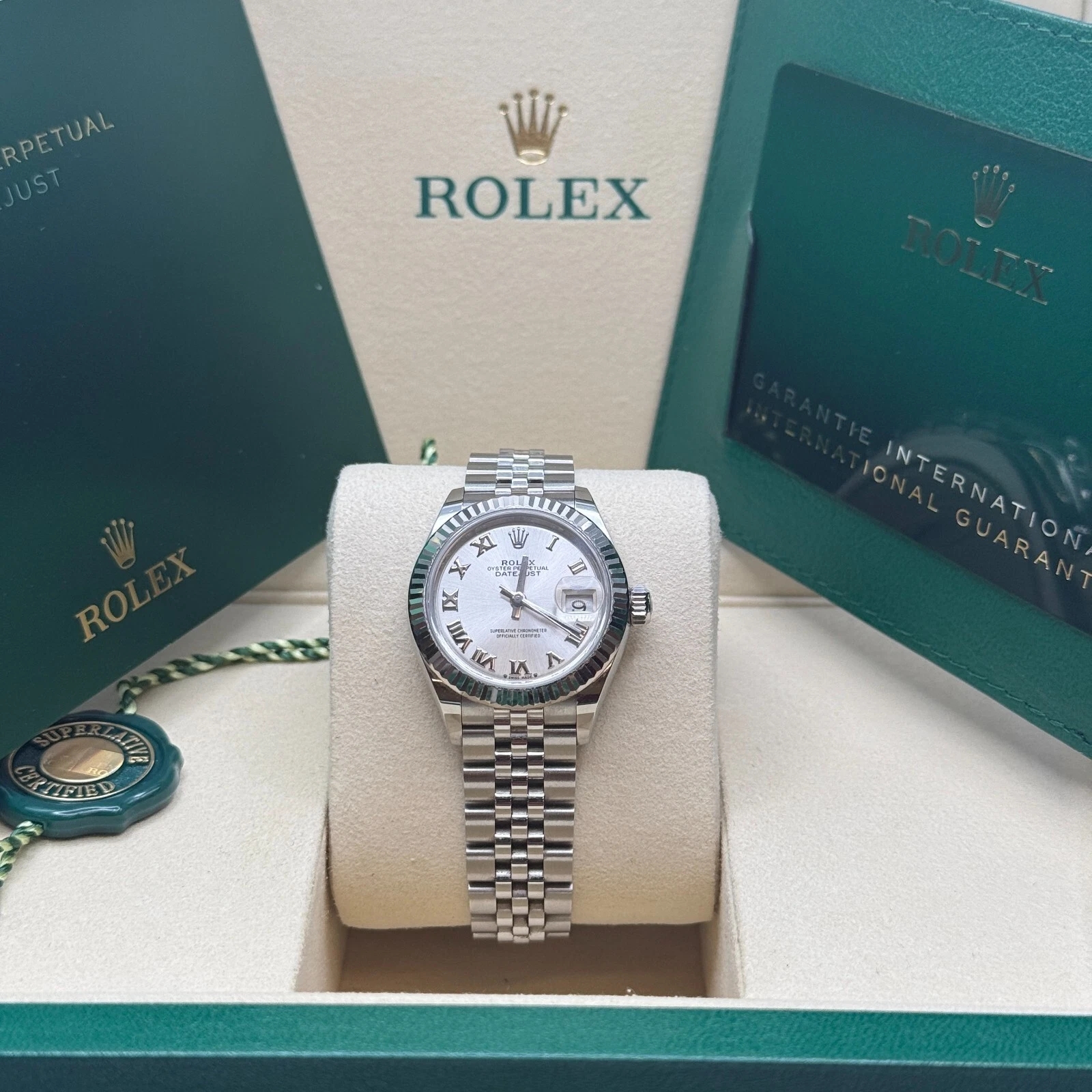 【Super Clone】RLX Lady-Datejust 28mm 279174 Silver Roman Dial Oyster Bracelet