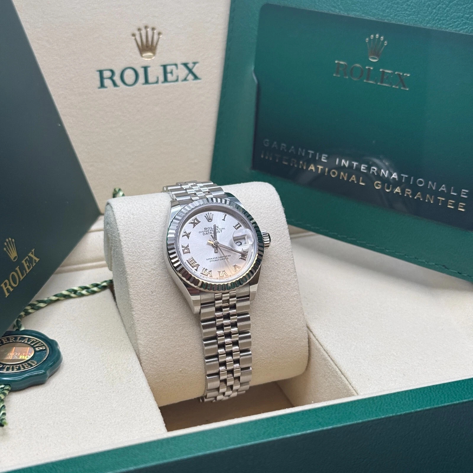 【Super Clone】RLX Lady-Datejust 28mm 279174 Silver Roman Dial Oyster Bracelet