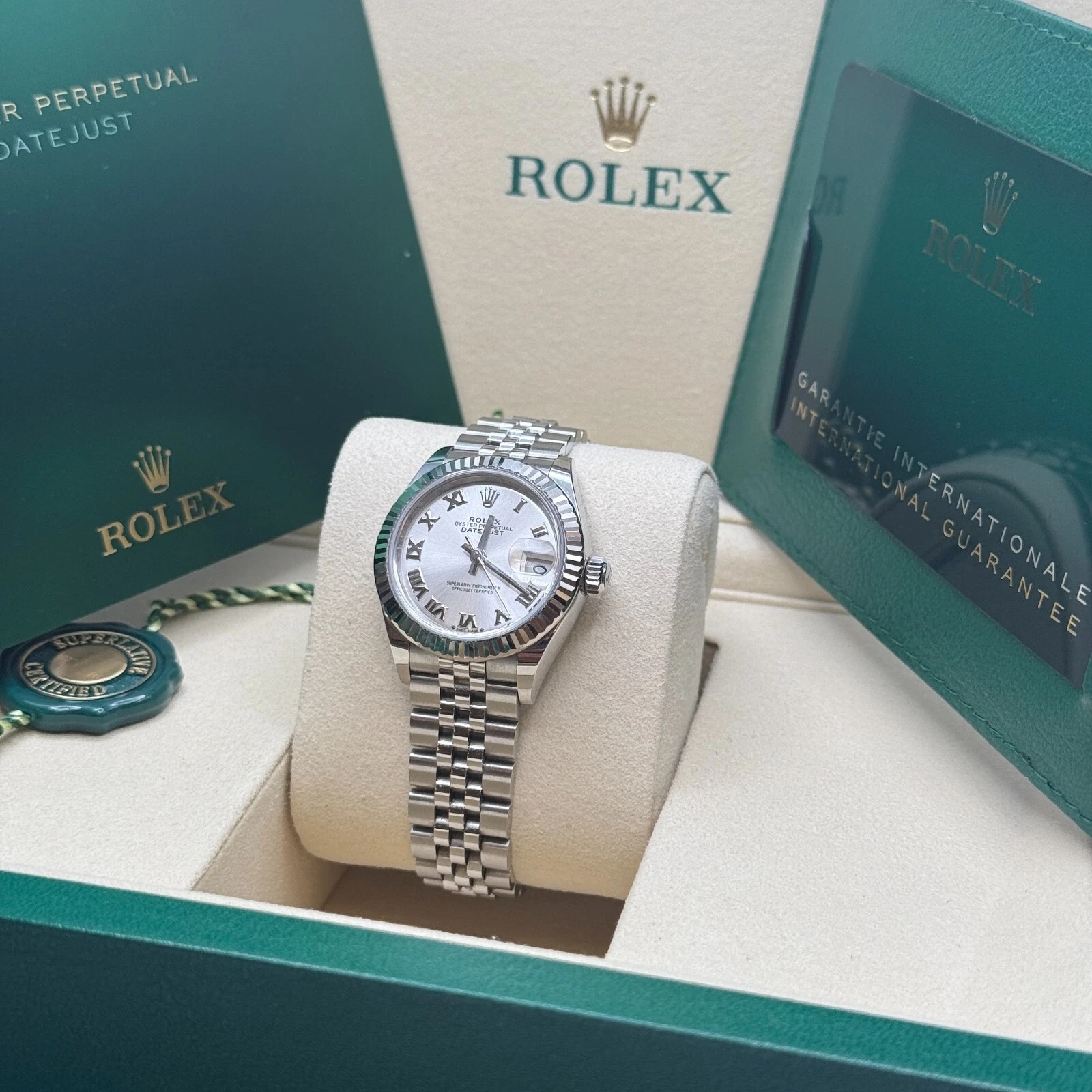 【Super Clone】RLX Lady-Datejust 28mm 279174 Silver Roman Dial Oyster Bracelet