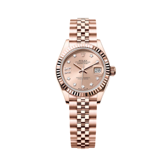【Super Clone】RLX Lady-Datejust 28mm 279175 Rose Dial President Everose Gold