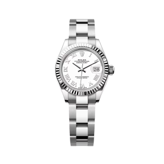 【Super Clone】RLX Lady-Datejust 28mm 279174 White Roman Dial Oyster Bracelet