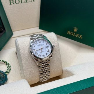 【Super Clone】RLX Lady-Datejust 28mm 279174 White Roman Dial Oyster Bracelet
