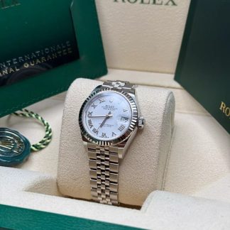 【Super Clone】RLX Lady-Datejust 28mm 279174 White Roman Dial Oyster Bracelet