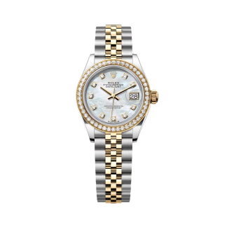 【Super Clone】RLX Lady-Datejust 28mm 279383RBR Mother-of-Pearl Dial Yellow Rolesor Oyster Bracelet