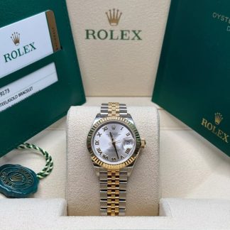 【Super Clone】RLX Lady-Datejust 28mm 279173 Silver Roman Dial Oyster Bracelet