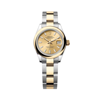 【Super Clone】RLX Lady-Datejust 28mm  279163 Champagne Dial Oyster Bracelet